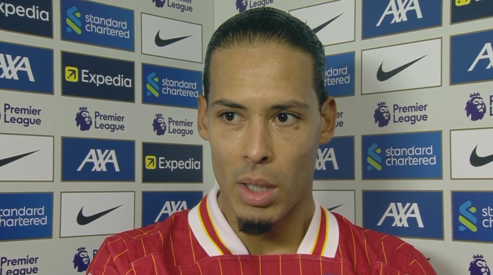 范迪克:主裁給羅伯遜紅牌時很緊張 我們原本可以踢得更好