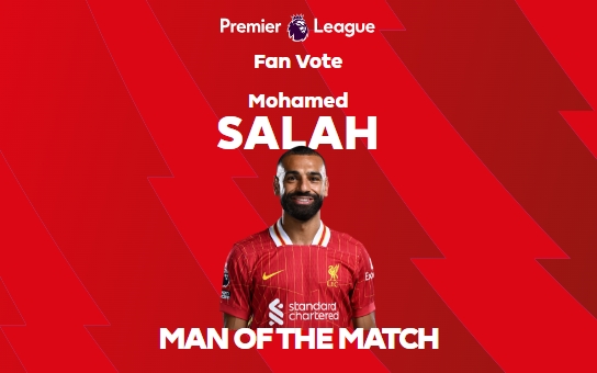 薩拉赫1助攻,獲評(píng)利物浦2-2富勒姆一役全場(chǎng)最佳